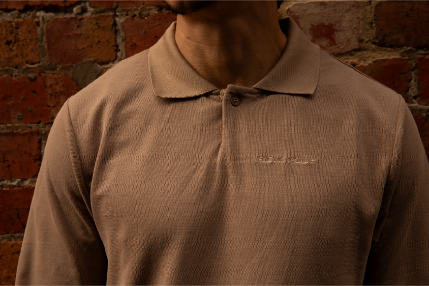 Long Sleeve Polo - Brown