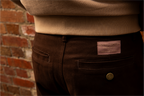 Pleated Cotton Brown Golf Pants