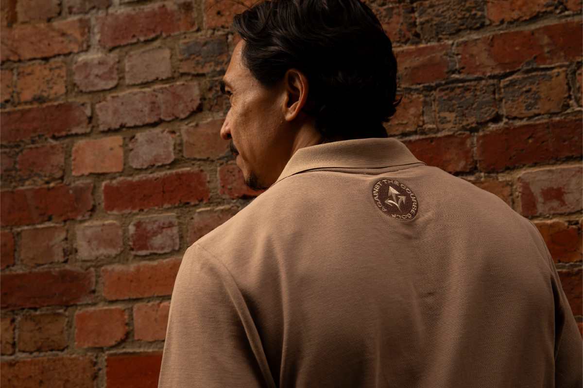 Long Sleeve Polo - Brown