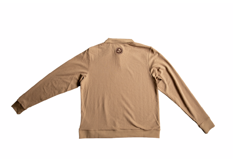 Long Sleeve Polo - Brown