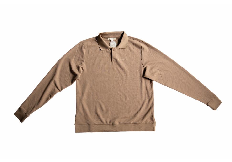 Long Sleeve Polo - Brown