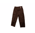 Pleated Cotton Brown Golf Pants
