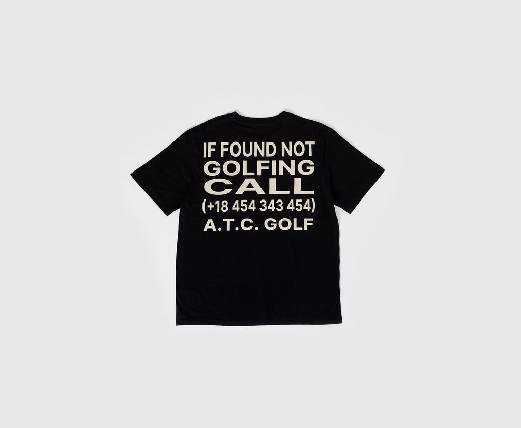If Found Not Golfing - Black T-Shirt