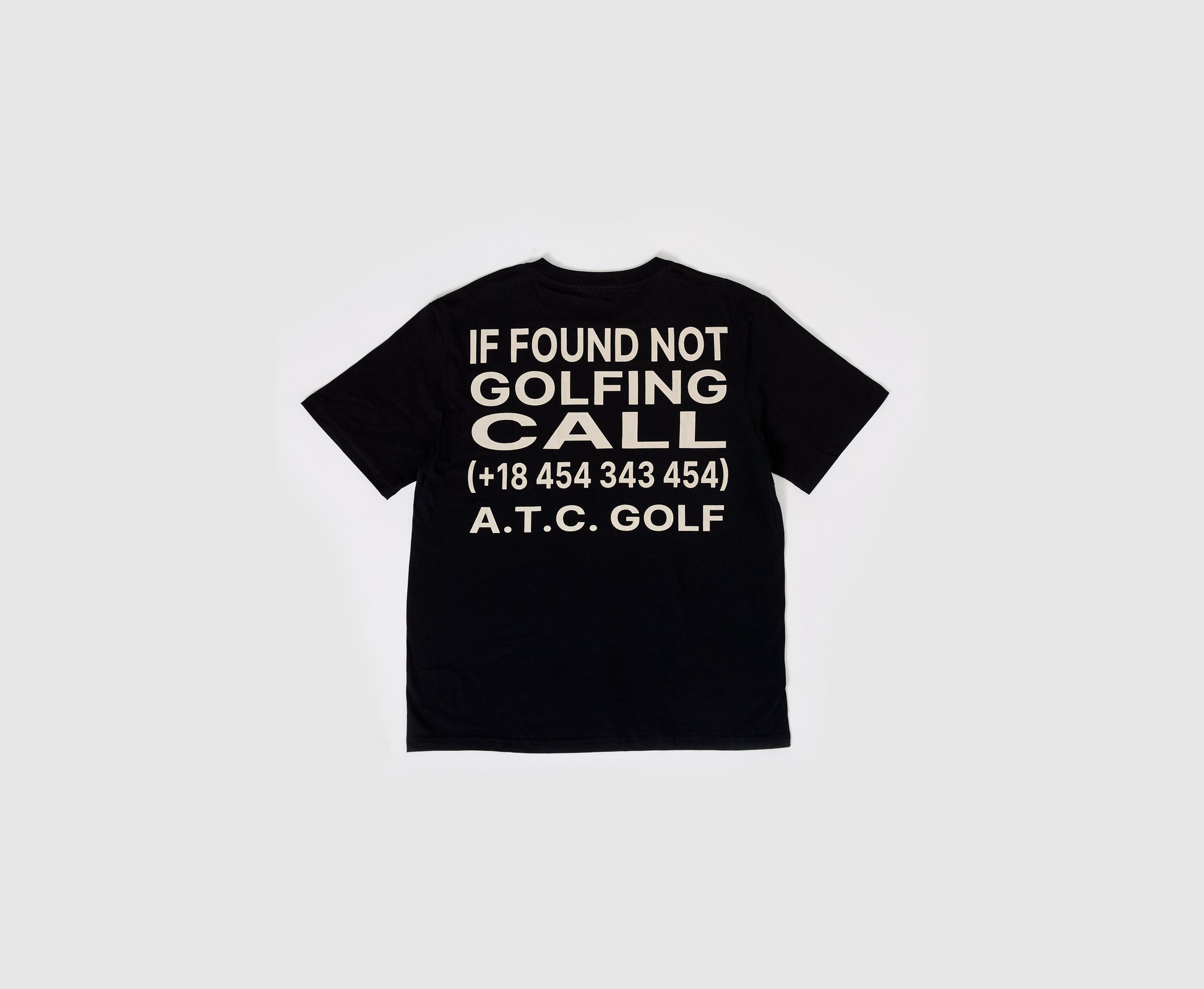 If Found Not Golfing - Black T-Shirt